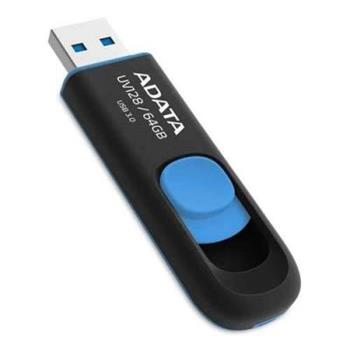 ADATA DashDrive Series UV128 64GB USB 3.0 flashdisk, černý+modrá