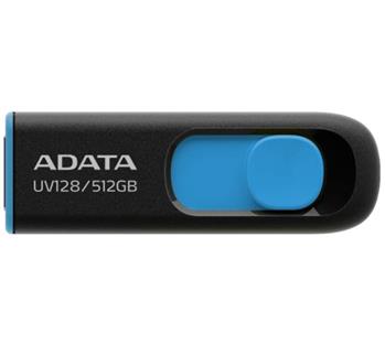 ADATA Flash Disk 512GB UV128, USB 3.2, černo-modrá