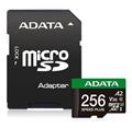 ADATA MicroSDXC karta 256GB Speed Plus, U3, C10, A2, V30 (R:180/W:160 MB/s) + SD adaptér