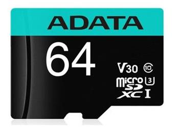 Adata V30S/micro SDXC/64GB/95MBps/UHS-I U3 / Class 10/+ Adaptér