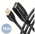AXAGON ADR-215, USB 2.0 A-M -> A-F aktivní prodlužovací / repeater kabel, 15m