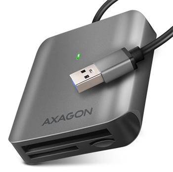 AXAGON CRE-S3, USB-A 3.2 Gen 1 - SUPERSPEED čtečka karet, 3-slot & lun SD/microSD/CF, podpora UHS-II