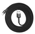 Baseus datový kabel Cafule Lightning 2m 1,5A šedo-černý