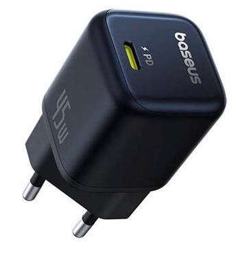 Baseus Rychlonabíječka do sítě PicoGo GaN 45W USB-C PD černá