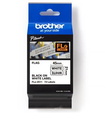 Brother FLe-2511 kazeta se štítky 45 x 10,5 mm černá na bílé