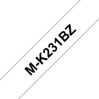Brother - TM-K231, bílá / černá (12mm, nelaminovaná)
