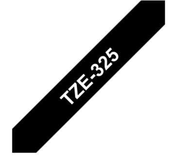 Brother TZe-325, černá / bíla (9mm, laminovaná)