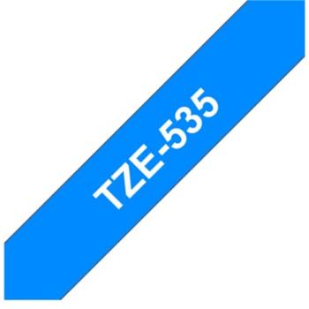 Brother TZe-535, modrá / bílá (12mm, laminovaná)