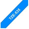 Brother TZe-535, modrá / bílá (12mm, laminovaná)