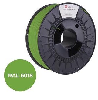 C-TECH PREMIUM LINE, PETG, zelenožlutá, RAL6018, 1,75mm, 1kg