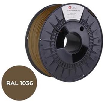 C-TECH PREMIUM LINE, PLA, perleťová zlatá, RAL1036, 1,75mm, 1kg