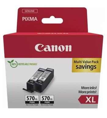 Canon inkoustová náplň PGI-570PGBk XL pigment black 2-pack