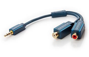 ClickTronic HQ OFC Y redukce Jack 3,5mm - 2x Cinch stereo, M/F, 10cm