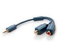 ClickTronic HQ OFC Y redukce Jack 3,5mm - 2x Cinch stereo, M/F, 10cm