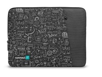 CONNECT IT Doodle pouzdro pro notebook 13.3", ČERNÉ