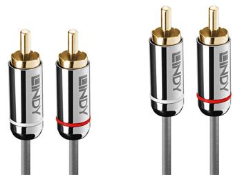 CROMO Kabel 2x cinch(M) - 2x cinch(M), audio, zlacené konektory, 0,5m