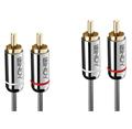 CROMO Kabel 2x cinch(M) - 2x cinch(M), audio, zlacené konektory, 0,5m