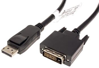 DisplayPort - DVI kabel, DP(M) -> DVI-D(M), 1920x1200@60Hz, 3m
