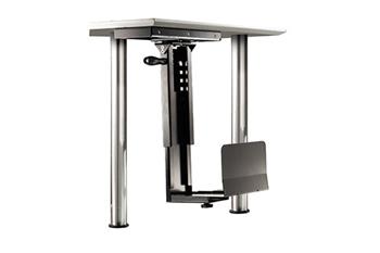 Držák PC pod desku stolu, možnost otočení, černý, 30kg