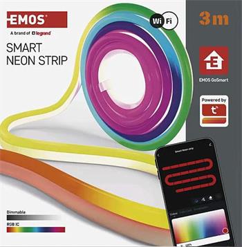 Emos ZPW313I GoSmart ohebný LED pásek NEON bílý, 3 m, 23 W, RGBIC stmívatelný, WiFi