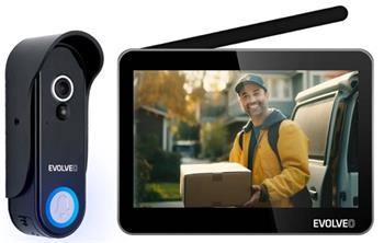 EVOLVEO DoorPhone W7, Sada domácího bezdrátového videotelefonu s WiFi černý monitor