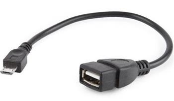 Gembird adapter OTG Micro-USB (BM) na USB 2.0 (AF), 0.15 m, černý