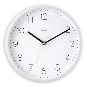 Hama Menorca, nástěnné hodiny řízené rádiovým signálem, 25 cm, bílé