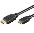 HDMI kabel High Speed kabel 1.4 + ethernet, HDMI M/ Mini HDMI C M, 5m zlacený
