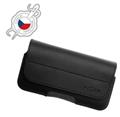 Horizontální kožené pouzdro FIXED Posh se zavíráním, velikost 5XL+, černé