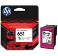 HP 651Tri-colour Original Ink Advantage Cartridge, C2P11AE