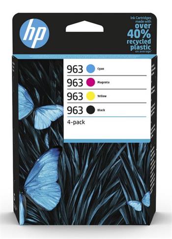 HP 963 CMYK Original Ink Cartridge 4-Pack, 6ZC70AE