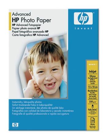 HP Advanced Photo Paper, Gloss, 13x18cm, 25ks, 250g/m2