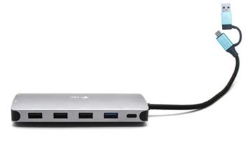 i-tec USB 3.0/USB-C/TB3 3x Display Metal Nano Dock with LAN, PD 100W