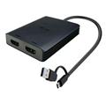i-tec USB-A/USB-C Dual 4K HDMI Video Adapter