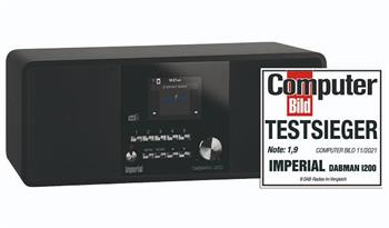 Imperial Dabman i200 internetové rádio, DAB+, Wi-fi, černé, radiopřijímač