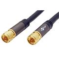 Kabel anténní SAT, 135dB, 4x stíněný, zlacený, F (M) - F (M), 10m, černý