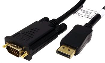 Kabel DisplayPort - VGA, DP(M) -> MD15HD, 5m, černý