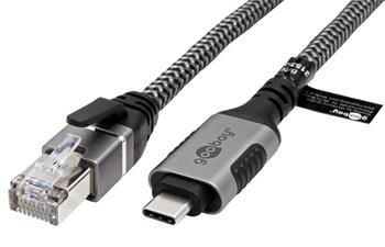 Kabel USB C(M) -> RJ45M, Gigabit Ethernet, 1,5m