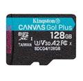 Kingston paměťová karta 128GB microSDXC Canvas Go Plus Gen4 A2 U3 V30 Card