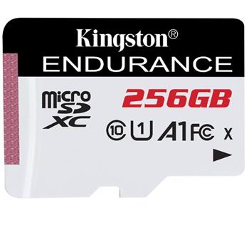 Kingston paměťová karta 256GB Endurance microSDXC UHS-I C10 A1 (čtení/zápis: 95/45MB/s)