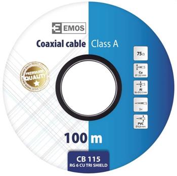 Koaxiální kabel CB115, 100m