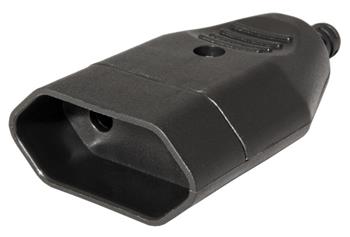 Konektor síťový 250V/2,5A, samice, CEEE 7/16, na kabel, černý