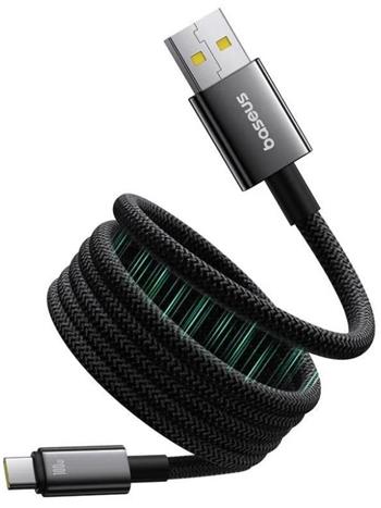 Magnetický nabíjecí kabel Baseus Tungsten USB/USB-C 1m 100W černý