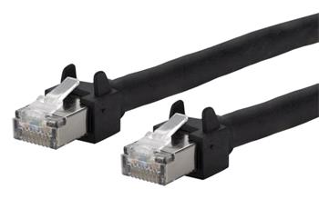 METZ CONNECT Venkovní S/UTP patchkabel kat. 5e, Flex500, 6kV, 0,5m, černý