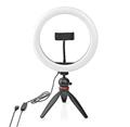 Nedis RLSTND100BK Selfie kruhové 10" LED světlo
