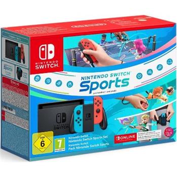 Nintendo SWITCH Neon + Switch Sports + Nintendo SWITCH Online předplatné na 12 měsíců
