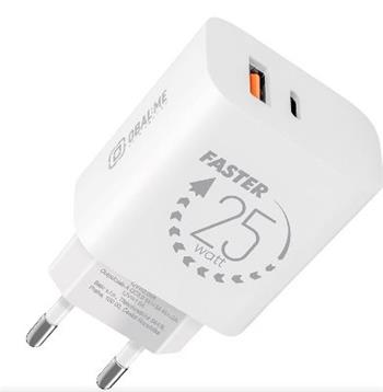 OBAL:ME Cestovní Nabíječka USB-A + USB-C 25W White
