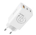 OBAL:ME GaN Cestovní Nabíječka USB-A + 2xUSB-C 65W White