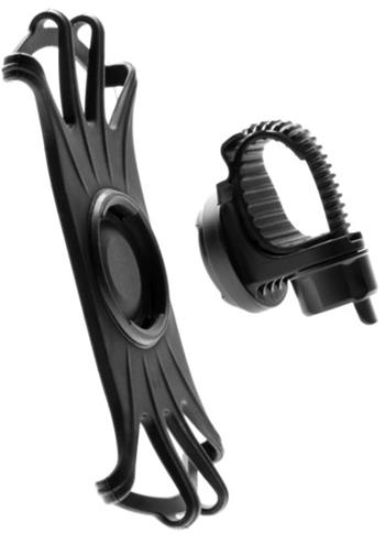 Odnímatelný silikonový držák mobilního telefonu na kolo FIXED Bikee 2, černý