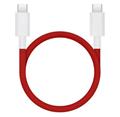 OnePlus SUPERVOOC Charge USB-C/USB-C Datový Magnetický Kabel 10A 1,2m Red